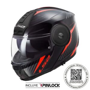 CASCO LS2 FF902 SCOPE II SKID NEGR/ROJO  M