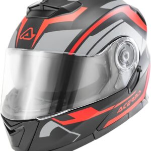 Casco integral ACERBIS abatible L Negro rojo