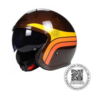 CASCO LS2 OF599 SPITFIRE II SUNRISE CAFE XL