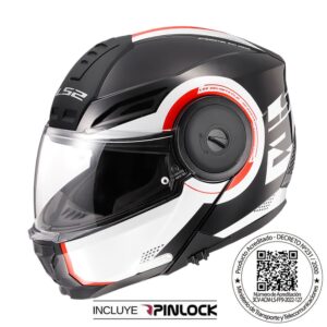 CASCO LS2 FF902 SCOPE II ARCH NEG BLCO ROJO  L
