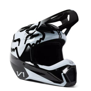 Casco FOX V1 Leed Negro blanco XL