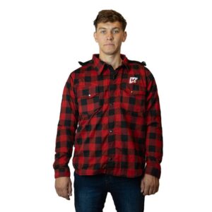 CHAQUETA KMZ FRANNEL ROJO NEGRO 2XL