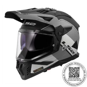 CASCO LS2 MX702 PIONEER II RALLY GRIS NEGRO MAT M
